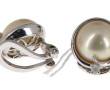 Paire de clips d'oreilles en argent 925è