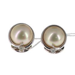 Paire de clips d'oreilles en argent 925è