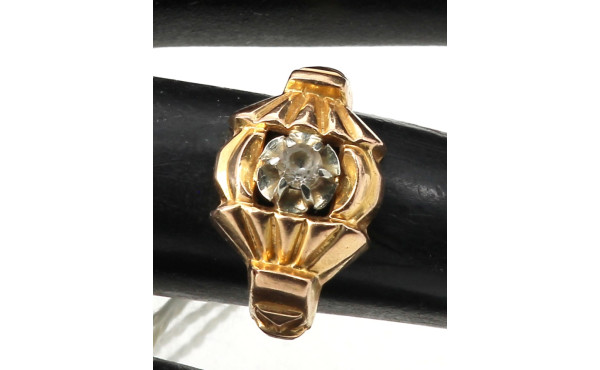 Bague ancienne en or jaune 18 cts, poinç