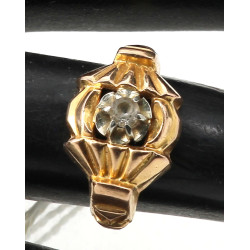 Bague ancienne en or jaune 18 cts, poinç