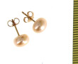 Paire de BO or et perles et pendentif or
