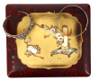 Bracelet jonc ouvert oriental en argent,