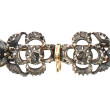 Broche ancienne en or et argent, sertie 
