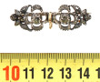 Broche ancienne en or et argent, sertie 