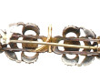 Broche ancienne en or et argent, sertie 