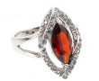 Bague en argent 925ème sertie d'un stras