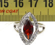 Bague en argent 925ème sertie d'un stras