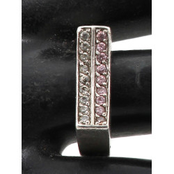 Bague en argent 925ème sertie d'une lign