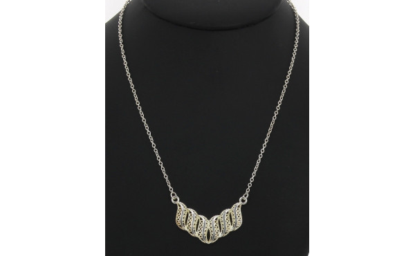 Collier style draperie en argent 925ème,