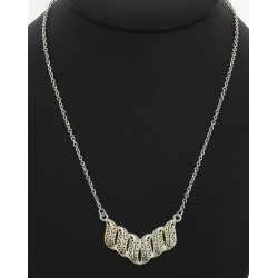 Collier style draperie en argent 925ème,