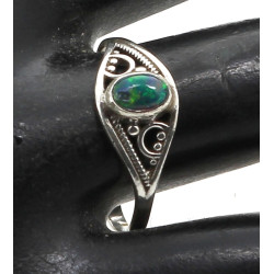 Bague en argent 925ème sertie d'un caboc