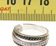 Bague jonc en argent 925ème sertie de 3 