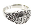 Bague en argent 925ème à motif d'une cro