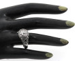 Bague en argent 925ème à motif d'une cro