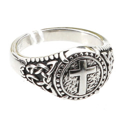 Bague en argent 925ème à motif d'une cro