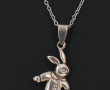 Pendentif "lapin" en argent 925ème, sur 