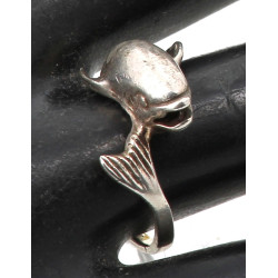 Bague dauphin en argent 925ème, poids 4 
