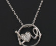 Pendentif en argent 925ème et strass à d