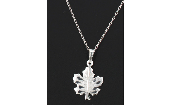 Pendentif en argent 925ème forme feuille
