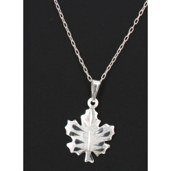 Pendentif en argent 925ème forme feuille