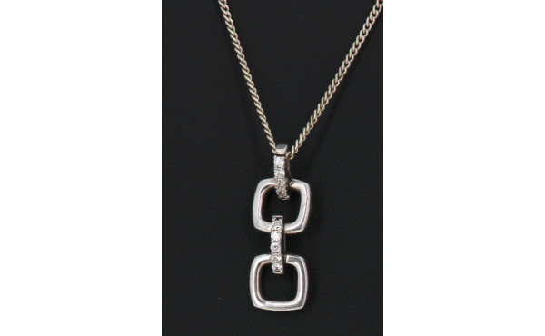 Pendentif de ligne design en argent 925è