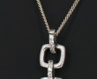 Pendentif de ligne design en argent 925è