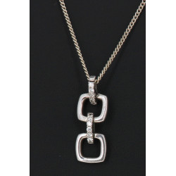 Pendentif de ligne design en argent 925è