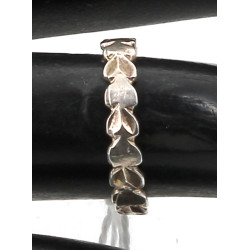 Petite bague jonc travaillé en argent 92