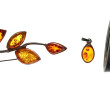 Lot de 3 bijoux en argent : broche forme