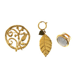 Lot de 3 bijoux, belle fantaisie : broch