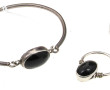 Lot de 3 bijoux en argent : une bague br