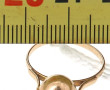 Bague en or jaune 18 cts, poinçon tête d
