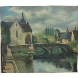 Raymond BESSE (1899-1969) "Vue d'Issoudu