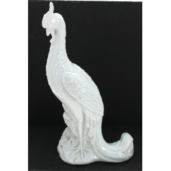 "Faisan", sujet en faïence blanche, H 44