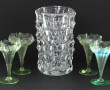 4 verres à liqueur de forme corolle anci