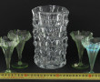 4 verres à liqueur de forme corolle anci