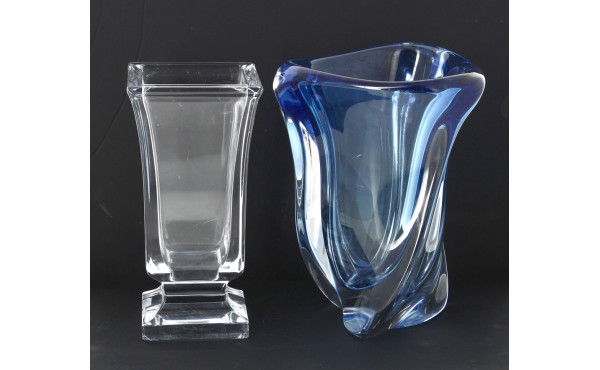 VAL ST LAMBERT (Non marqué) - Vase en cr