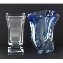 VAL ST LAMBERT (Non marqué) - Vase en cr