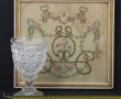 Verre forme calice en cristal à décor de