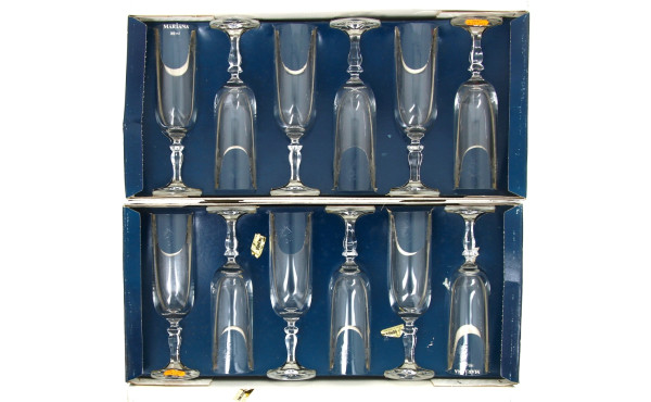 Cristal de BOHEME - 12 flûtes à champagn