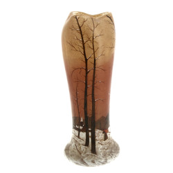 Attribué à LEGRAS - Vase à col trilobé e