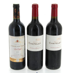 Lot de 3 bouteilles: - 1 B St ESTEPHE C