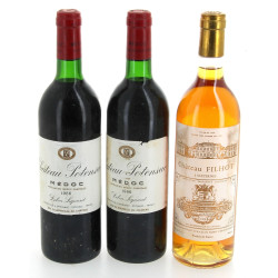 Lot de 3 bouteilles: - 2 B MEDOC Ch Po