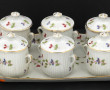 Service à crème en porcelaine décor à la