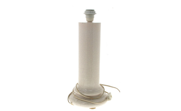 Pied de lampe forme colonne en faïence b