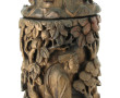 CHINE - Grand pot couvert en bambou scul