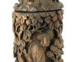 CHINE - Grand pot couvert en bambou scul