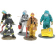 POMPIERS - 16 figurines en plomb de pom