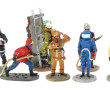 POMPIERS - 15 figurines en plomb de pom