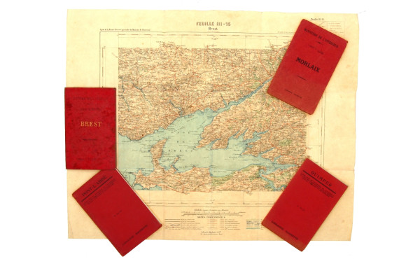 Lot de 4 plans dépliants "Quimper", "Mor